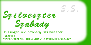 szilveszter szabady business card